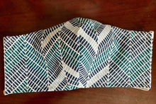 Load image into Gallery viewer, Blue & Green Chevron Mask