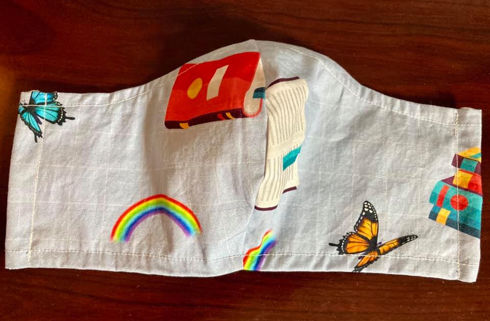 Rainbows and Books Mask