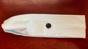 light blue headband with Buttons