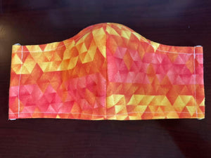 Orange and Yellow Geometric Mask