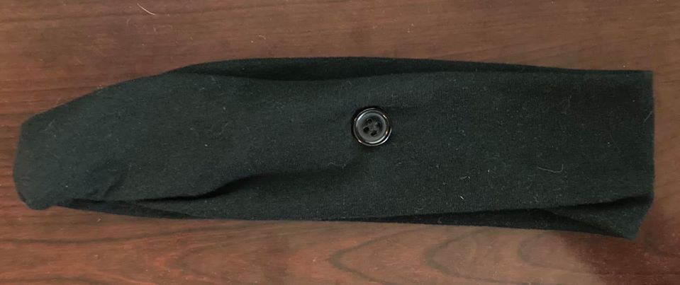 Black Headband with buttons